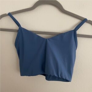 ALL GOOD FEELS BLUE ADJUSTABLE STRAPS ATHLETIC SPORTS BRA SIZE XS YOGA GYM
